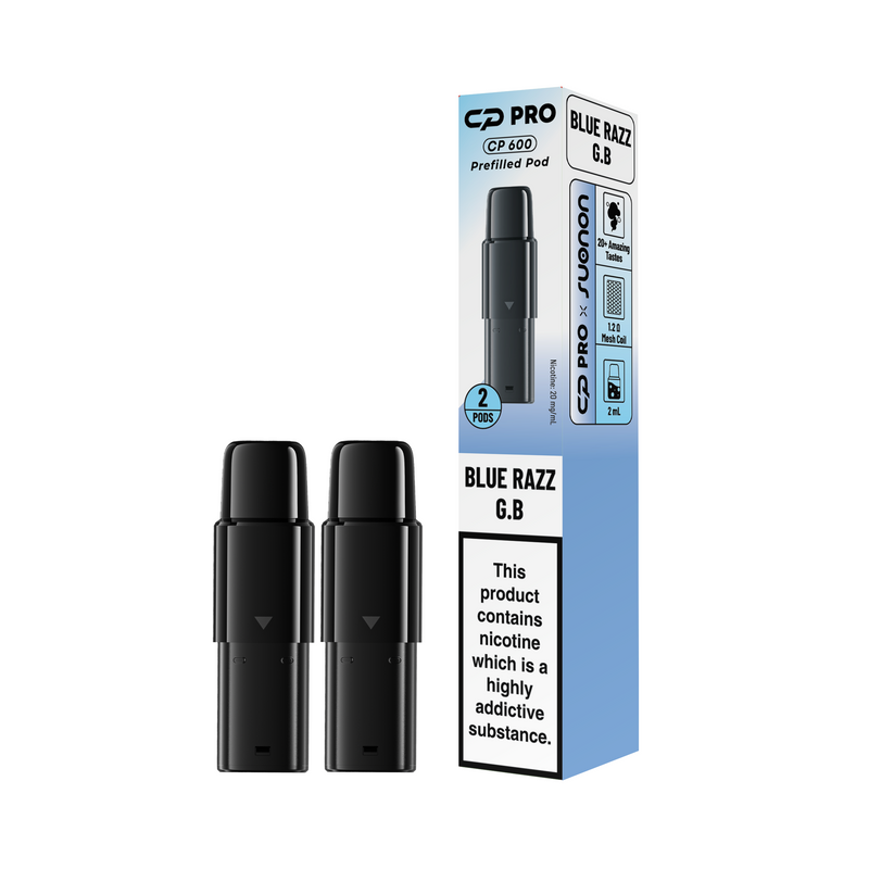 Blue Razz GB Prefilled CP600 Pods – Caja de 10