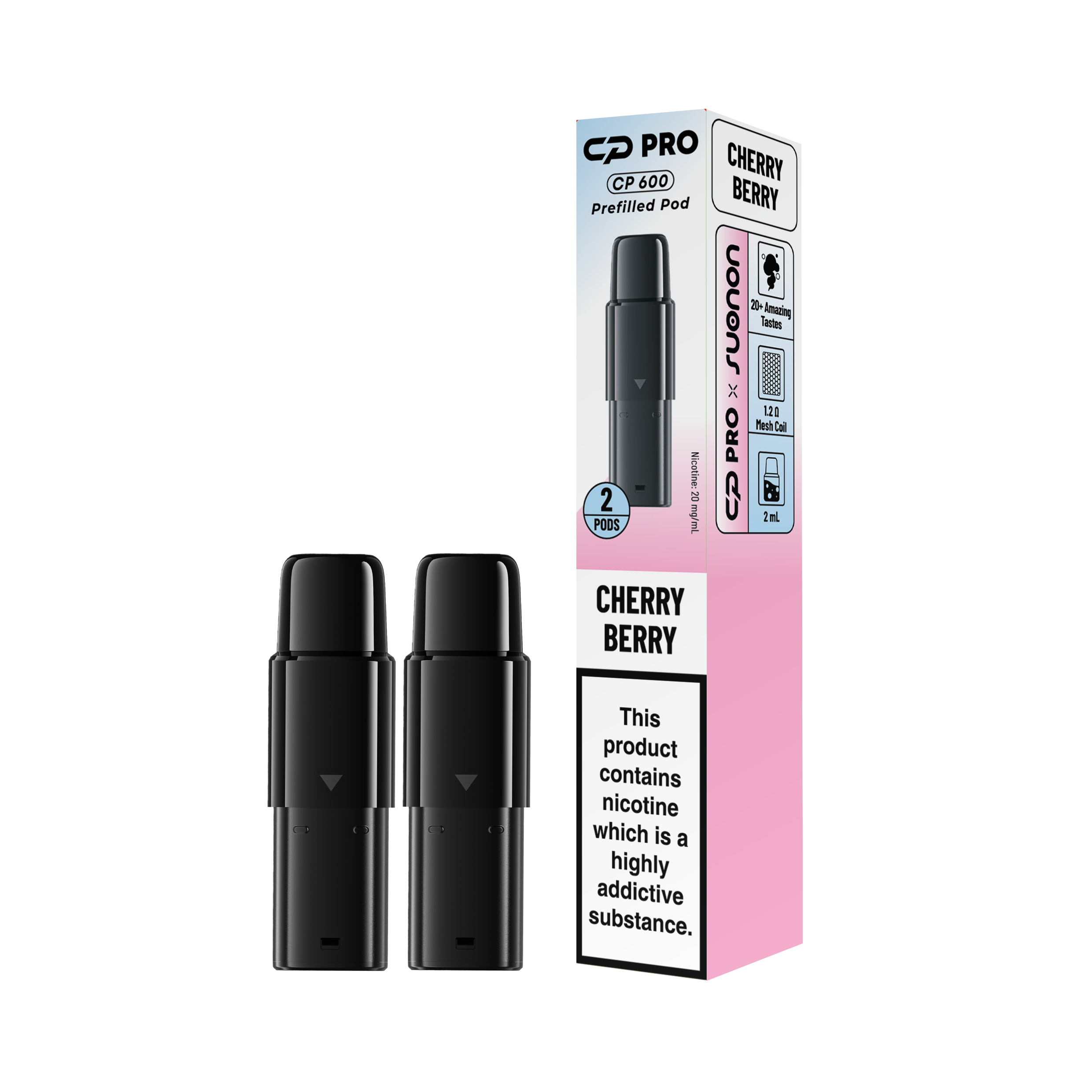 Cherry Berry Prefilled CP600 Pods – Caja de 10
