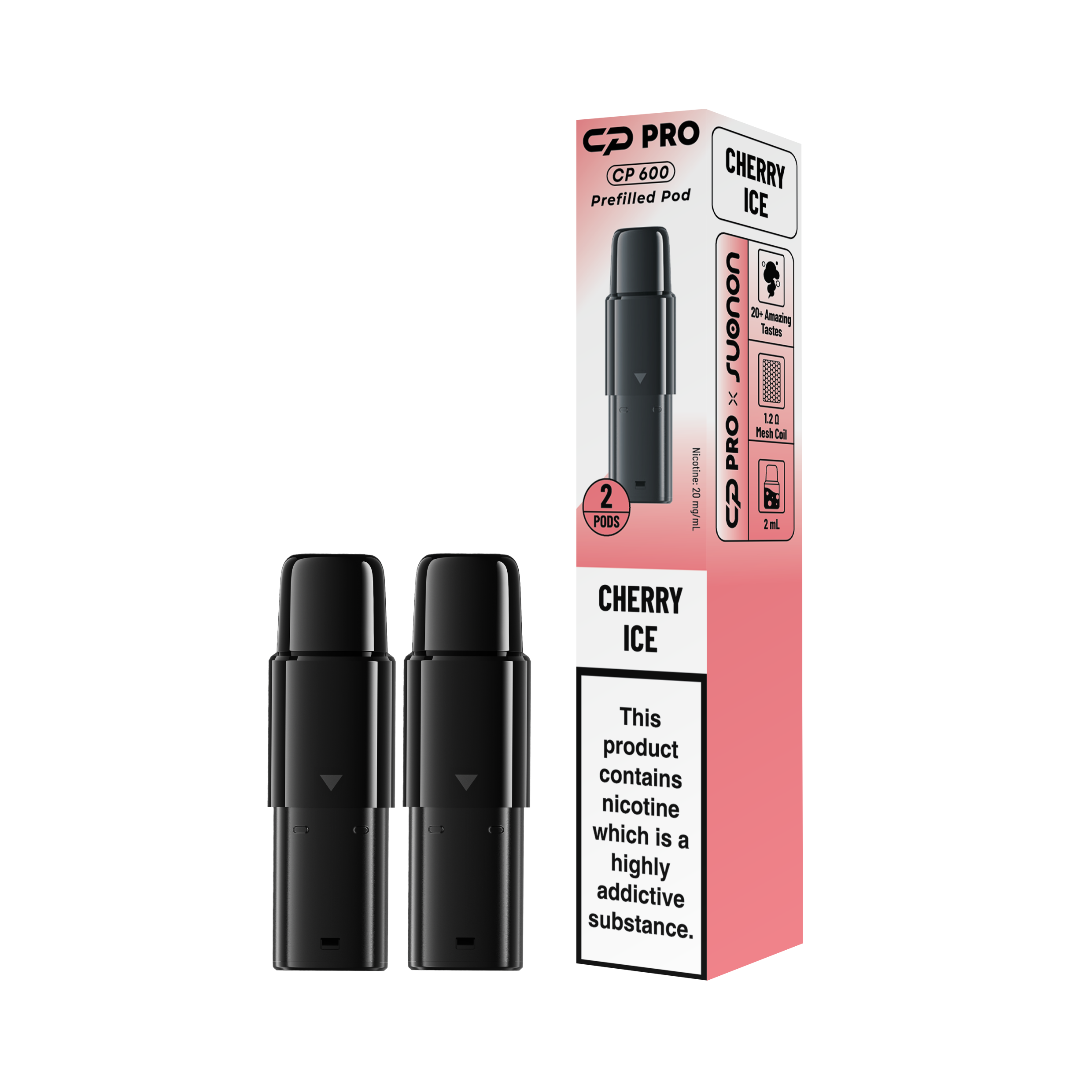 Cherry Ice Prefilled CP600 Pods – Caja de 10
